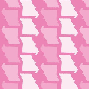 Missouri State Shape Pattern Pink and White