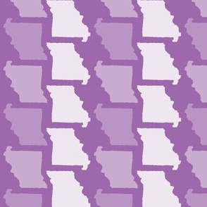 Missouri State Shape Pattern Purple and White