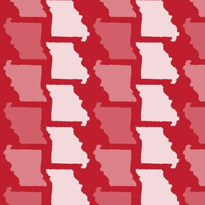 Missouri State Shape Pattern Red and White