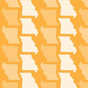 Missouri State Shape Pattern Yellow and White