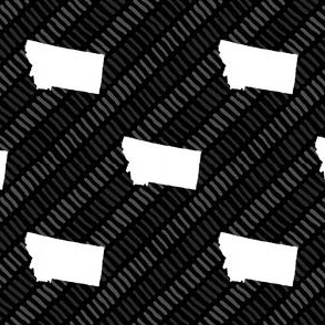 Montana State Shape Pattern Black and White Stripes