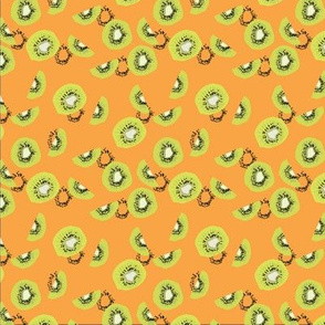 Kiwi w/ Orange Background