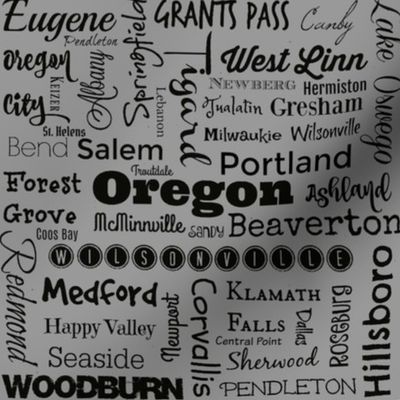 Cities of Oregon, std gray