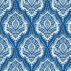 Damask on Classic Blue - large scale