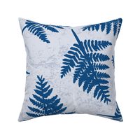 blue fern leaves on light blue | jumbo