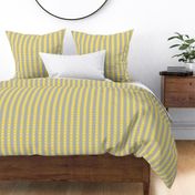 WHMS -Minimalist Daisy Stripes in Yellow, White and Grey - 1 Inch stripes