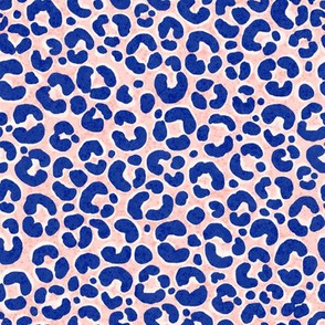 Whimsical Leopard Pattern (blue-peach) 8”