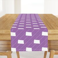 North Dakota State Shape Pattern Purple and White Stripes