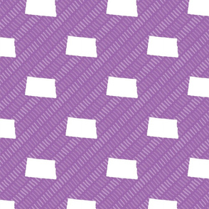 North Dakota State Shape Pattern Purple and White Stripes
