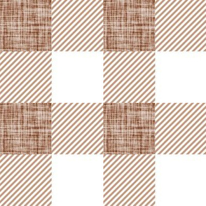 2" spice linen buffalo check