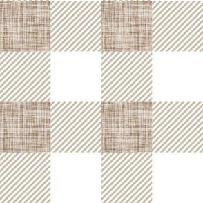 2" stone linen buffalo check