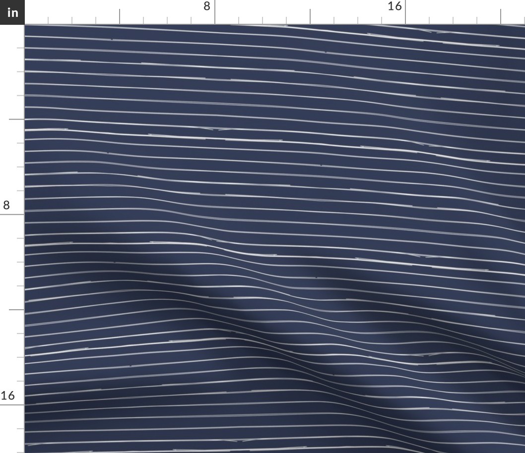 Freehand bone stripes on blue #313b56