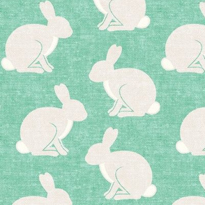 3" scale - Bunnies - teal - easter - spring - LAD19