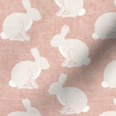 3" scale - Bunnies - dusty rose - easter - spring - LAD19
