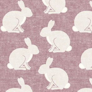 3" scale - Bunnies - mauve - easter - spring - LAD19