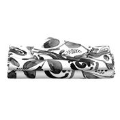 Bountiful Bouquet - Black and white watercolor floral - Jumbo Scale