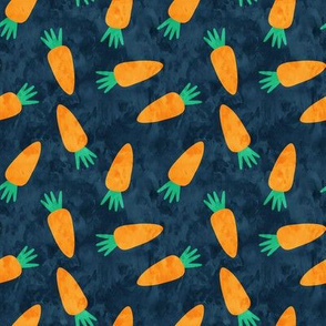 carrots on navy - easter - spring garden - LAD19