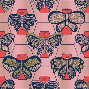 Butterflies, red