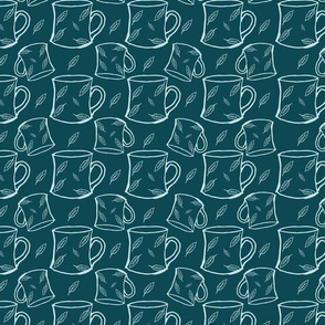 A comforting cuppa - teal blue