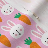 bunnies and carrots - v2- pink - spring & easter - LAD19