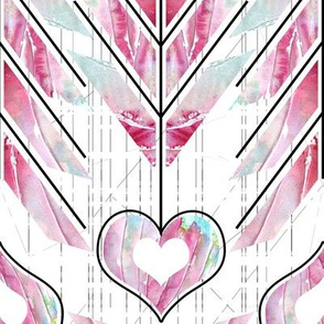 Valentine's Day Cupid Heart Arrows, Pink