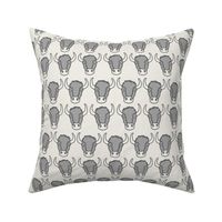 Bison Friends - Linen, Grey and Charcoal