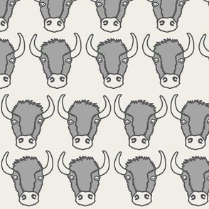 Bison Friends - Linen, Grey and Charcoal