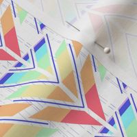 Rainbow Feather Arrows in Color Block Pattern