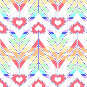 Follow Your Arrow Rainbow Valentine Hearts