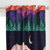 Moonlit Mountainscape - 1yd panel 