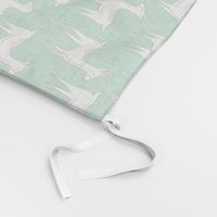 Deer woodland print- kelly green