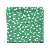 Deer woodland print- kelly green