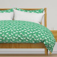 Deer woodland print- kelly green