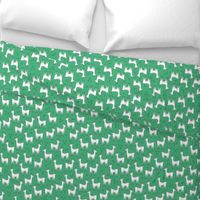 Deer woodland print- kelly green