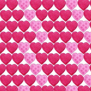 Red Hearts with Pink Zig Zag
