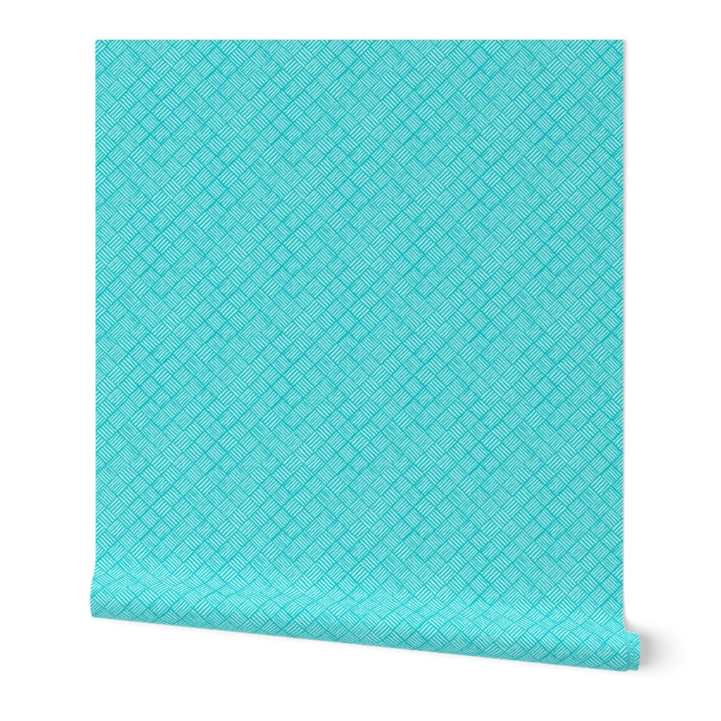 Diagonal Weave Turquoise Surf