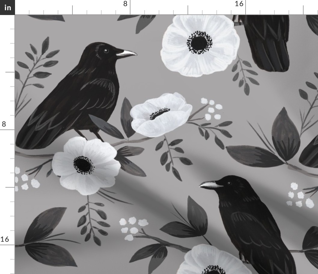 Floral Crow Pattern