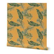 palms on mustard