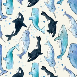 Whales, Orcas & Narwhals - Rotated