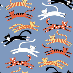 Leaping Cats