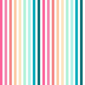 MINI - rainbow stripes - girls, nursery, baby, stripe, rainbows, kids, cute