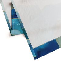 Watercolor Abstract Mountains 1 yard tapestry