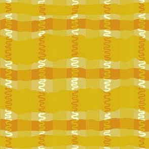 Squiggle Plaid- Warm Colorway