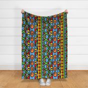 whimsical and colorful geometric stripe jumbo/large scale