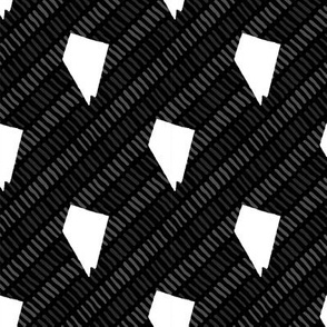 Nevada State Shape Pattern Black and White Stripes