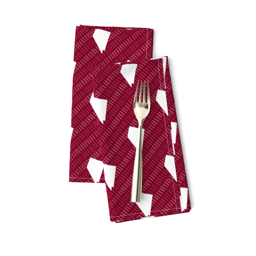 Nevada State Shape Pattern Garnet and White Stripes