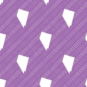 Nevada State Shape Pattern Purple and White Stripes