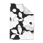 Painted Flowers-black and white-jumbo