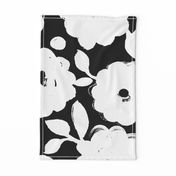 Painted Flowers-black and white-jumbo