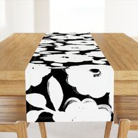 Painted Flowers-black and white-jumbo